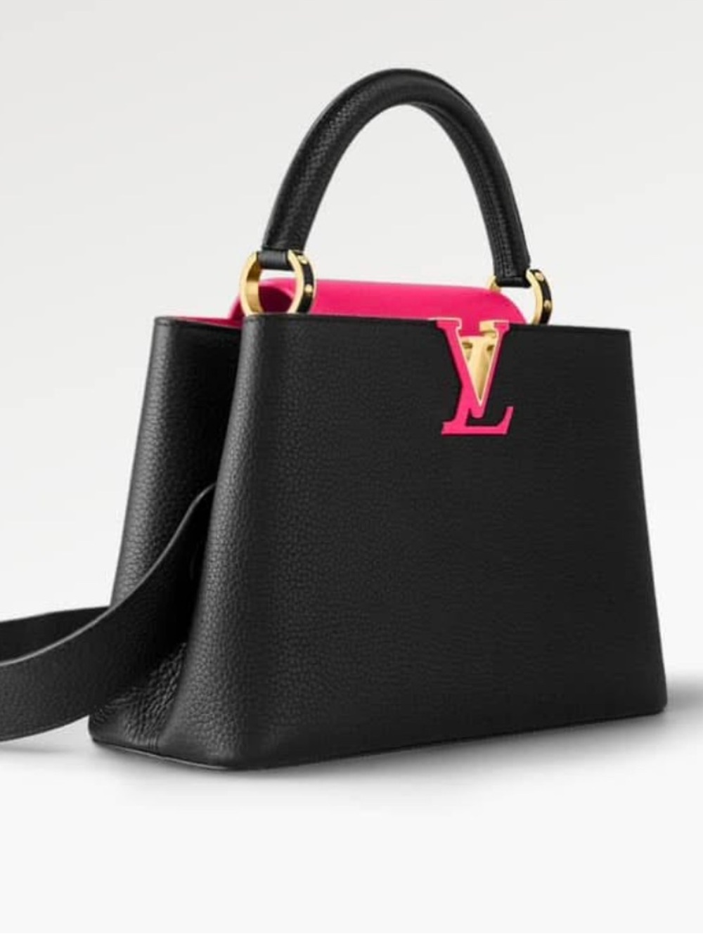 Louis Vuitton Taurillon Capucines MM Black Rose Berlingot - Picture 2 of 13